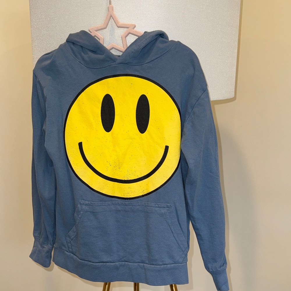 Ocean Drive Blue Sweatshirt with Yellow Accent Unisex thin hoodie worn once